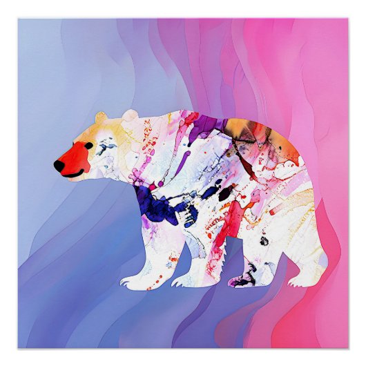 Pastel Arctic Explorer in aquarel Perfect Poster (Voorkant)