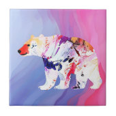 Pastel Arctic Explorer in aquarel Tegeltje (Voorkant)