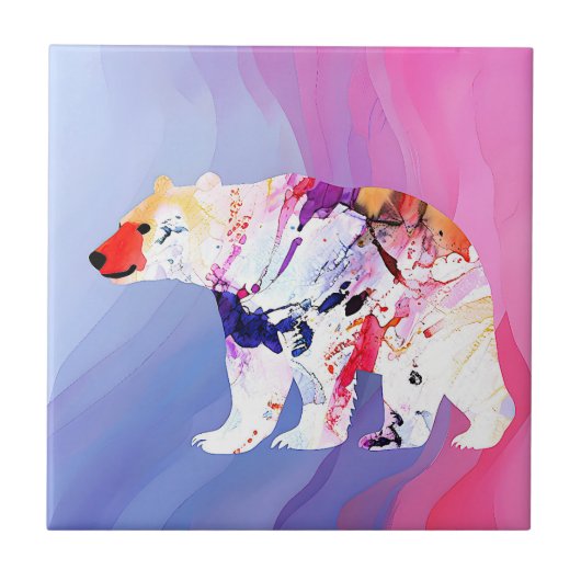 Pastel Arctic Explorer in aquarel Tegeltje (Voorkant)