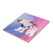 Pastel Arctic Explorer in aquarel Tegeltje (Zijkant)