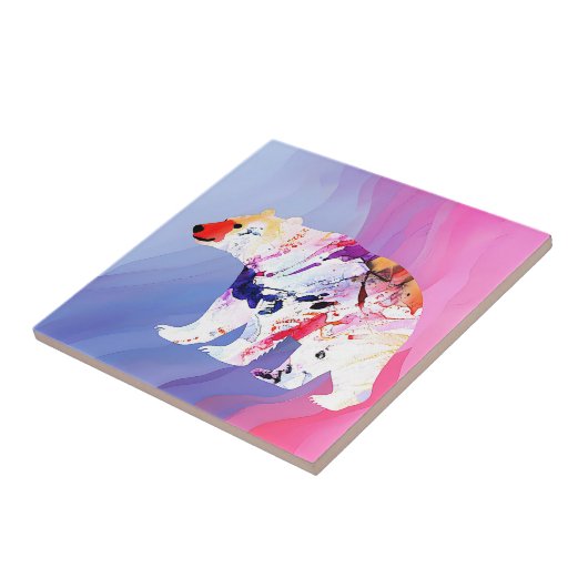 Pastel Arctic Explorer in aquarel Tegeltje (Zijkant)