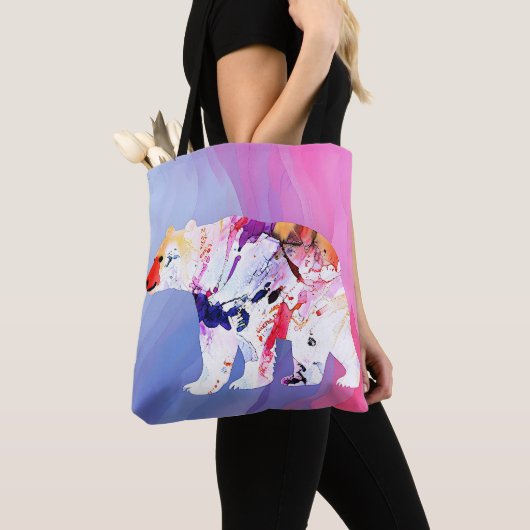 Pastel Arctic Explorer in aquarel Tote Bag (Dichtbij)
