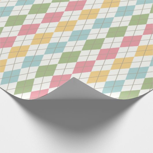 Pastel Argyle Cadeaupapier (Hoek)