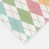 Pastel Argyle Pattern Fleece Deken (Hoek)