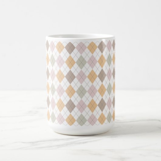 Pastel Argyle Pattern Mok (Center)