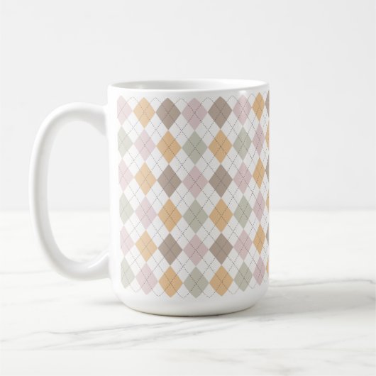 Pastel Argyle Pattern Mok (Links)