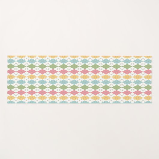 Pastel Argyle Pattern Yogamat (Voorkant (horizontaal))