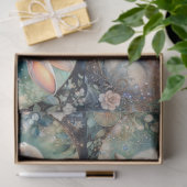 Pastel Art Nouveau Bloemen Konijn Decoupage Tissuepapier (Geschenk)