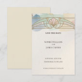 Pastel Art Nouveau Save The Date (Voorkant / Achterkant)
