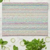 Pastel Art Stripes Custom Kitchen Towel Theedoek (Gevouwen)