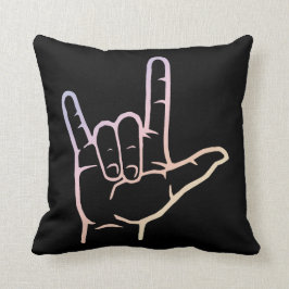 Pastel ASL I Love You Sierkussen
