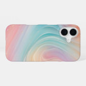 Pastel Aurora Swirl Phone Case iPhone 16 Hoesje (Achterkant horizontaal)