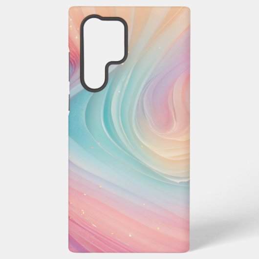 Pastel Aurora Swirl Phone Case Samsung Galaxy Hoesje (Achterkant)
