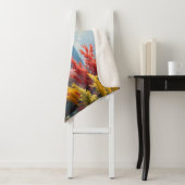 Pastel Autumn Country Road Watercolor Sherpa Deken (In situ)