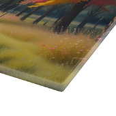 Pastel Autumn Country Road Watercolor Snijplank (Hoek)