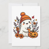 Pastel Autumn Kawaii Ghost Herfst Pumpkin Spice Kaart (Voorkant)