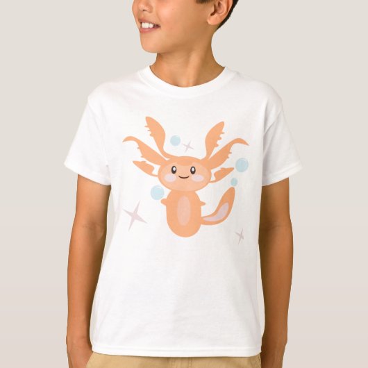 Pastel Axolotl Oceaan Wezen  T-shirt (Voorkant)