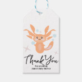 Pastel Axolotl Ocean Created Baby shower Cadeaulabel (Voorkant)