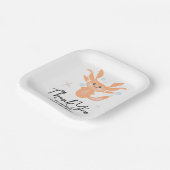 Pastel Axolotl Ocean Created Baby shower Papieren Bordje (Gebogen)