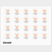 Pastel Axolotl Ocean Created Baby shower Ronde Sticker (Vel)