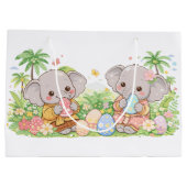 Pastel Baby Animals with Floral Eggs Groot Cadeauzakje (Achterkant)