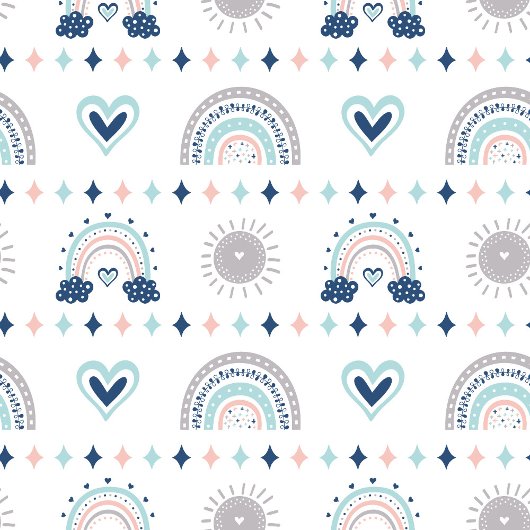 Pastel Baby Blanket Navy Pink Boho Vibes Fleece Deken