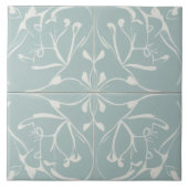 Pastel Baby Blauw & Wit Decoratief Abstract Tegeltje (Voorkant)
