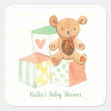 Pastel Baby Blocks en Teddybeer