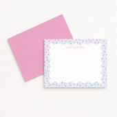 Pastel Baby Bloemen Golf Rand Notitiekaart Kaart