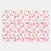 Pastel Baby Blue Baby Pink Hot Air-ballonnen Inpakpapier Vel (Voorkant 2)