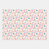 Pastel Baby Blue Baby Pink Hot Air-ballonnen Inpakpapier Vel (Voorkant)