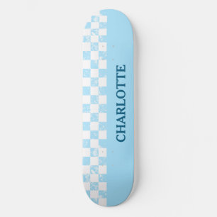 Pastel Baby Blue Gecontroleerd Persoonlijk Skateboard