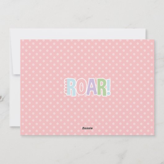 Pastel Baby Dinosaurus Kinder foto Verjaardagsfees Feestdagenkaart (Achterkant)