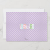 Pastel Baby Dinosaurus Kinder foto Verjaardagsfees Feestdagenkaart (Achterkant)