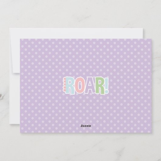 Pastel Baby Dinosaurus Kinder foto Verjaardagsfees Feestdagenkaart (Achterkant)