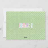 Pastel Baby Dinosaurus Kinder foto Verjaardagsfees Feestdagenkaart (Achterkant)