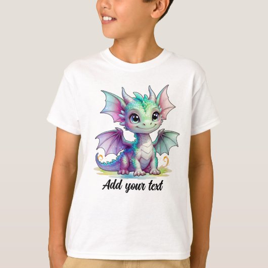 Pastel Baby Draak T-Shirt (Voorkant)