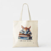 *~* Pastel Baby Dragon LEZEN verslindend BOEK AP88 Tote Bag (Achterkant)