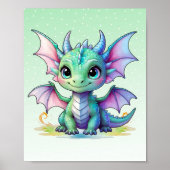 Pastel Baby Dragon Print (Voorkant)
