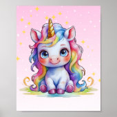 Pastel Baby Eenhoorn Print (Voorkant)