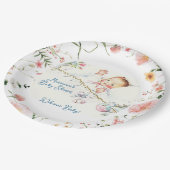 Pastel Baby Girl Baby shower Papieren Bordje (Gekanteld)