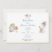 Pastel Baby Girl Baby shower Uitnodiging (Achterkant)