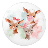 Pastel Baby Goats Keramische Knop (Voorkant)