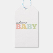 Pastel baby gunst/cadeau labels, genderneutraal cadeaulabel (Voorkant)