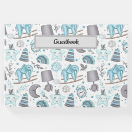 PASTEL BABY JONGEN BLAUWE ITEMS SPEELGOED GASTENBOEK