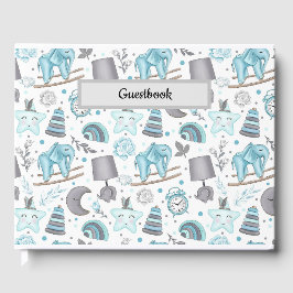 PASTEL BABY JONGEN BLAUWE ITEMS SPEELGOED GASTENBOEK