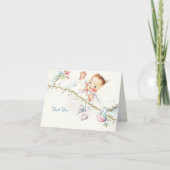 Pastel Baby Meisje Baby shower Dank u Bedankkaart (Voorkant)