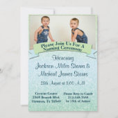 Pastel Baby Naming Ceremony Invite Kaart (Voorkant)