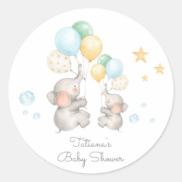 Pastel Baby olifant dank u Sticker gunsten
