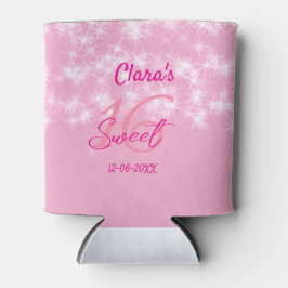 Pastel baby pink sweet 16 birthday naam toevoegen  blikjeskoeler